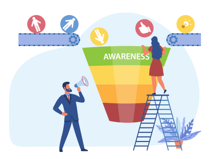 Awareness stage of sales funnel for jewelry inventory management software
