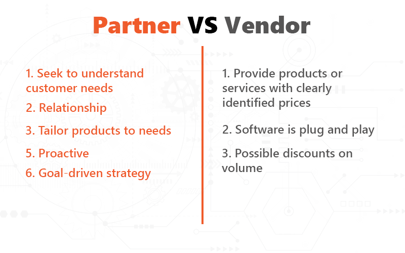 Partner vs vendor comparison in jewelry software industry