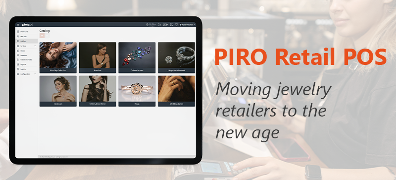 Graphic of PIRO Retail POS software for jewelers